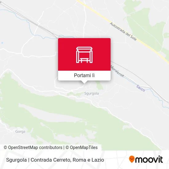 Mappa Sgurgola | Contrada Cerreto