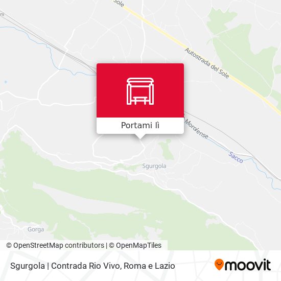 Mappa Sgurgola | Contrada Rio Vivo