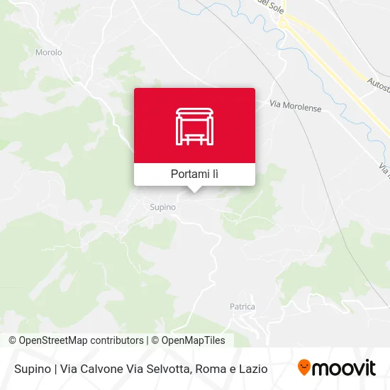 Mappa Supino | Via Calvone Via Selvotta