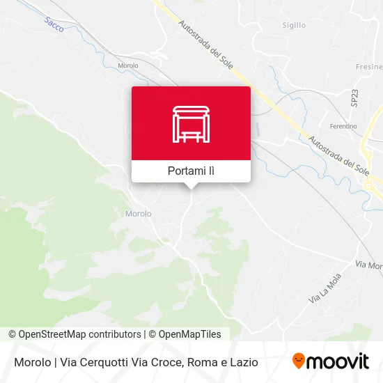 Mappa Morolo | Via Cerquotti Via Croce