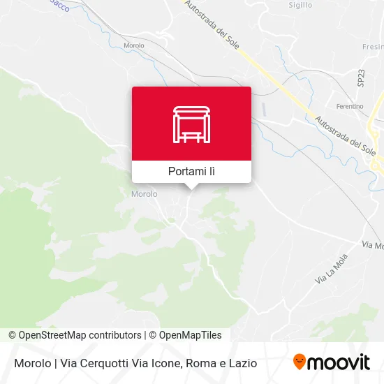 Mappa Morolo | Via Cerquotti Via Icone