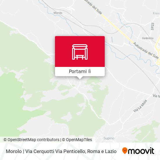 Mappa Morolo | Via Cerquotti Via Penticello