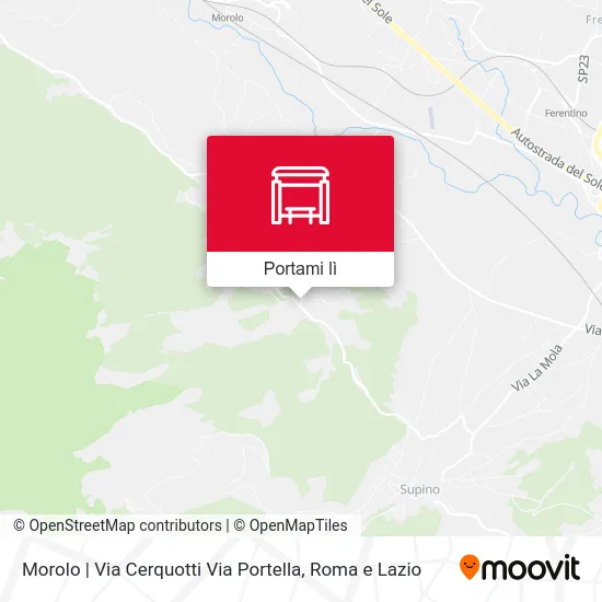 Mappa Morolo | Via Cerquotti Via Portella