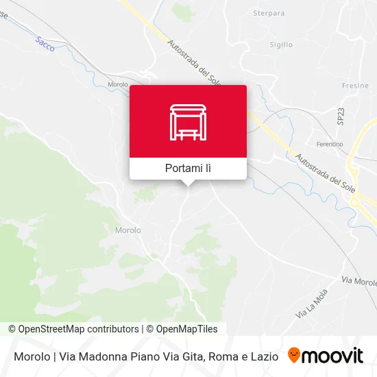 Mappa Morolo | Via Madonna Piano Via Gita