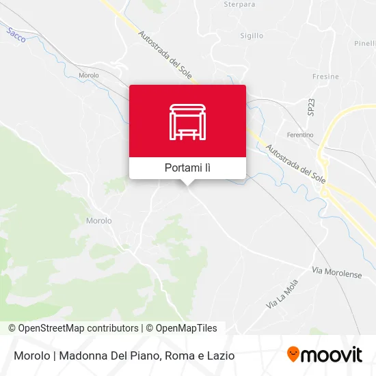 Mappa Morolo | Madonna Del Piano