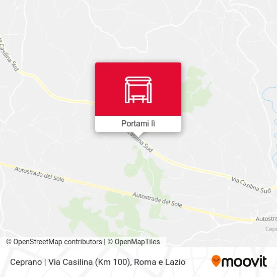 Mappa Ceprano | Via Casilina (Km 100)