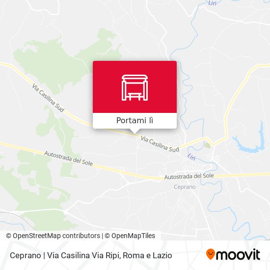 Mappa Ceprano | Via Casilina Via Ripi
