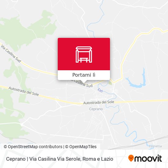 Mappa Ceprano | Via Casilina Via Serole