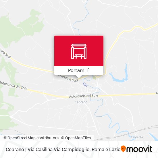 Mappa Ceprano | Via Casilina Via Campidoglio