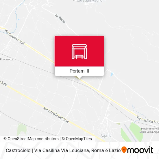 Mappa Castrocielo | Via Casilina Via Leuciana