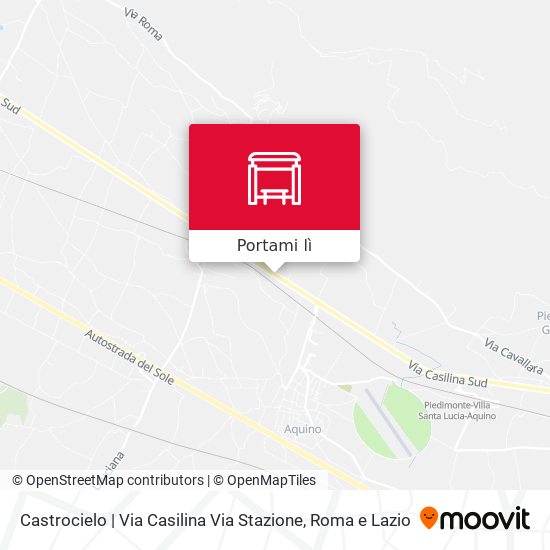 Mappa Castrocielo | Via Casilina Via Stazione