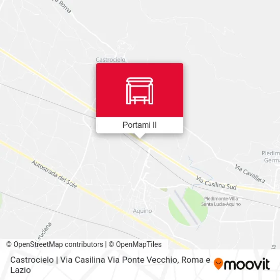Mappa Castrocielo | Via Casilina Via Ponte Vecchio