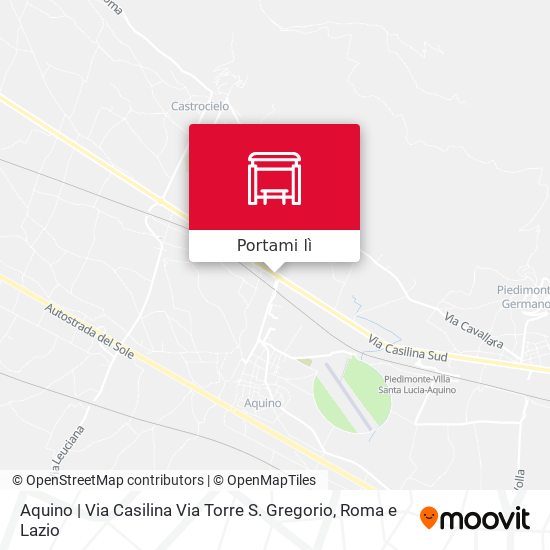 Mappa Aquino | Via Casilina Via Torre S. Gregorio
