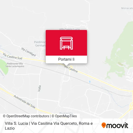 Mappa Villa S. Lucia | Via Casilina Via Querceto