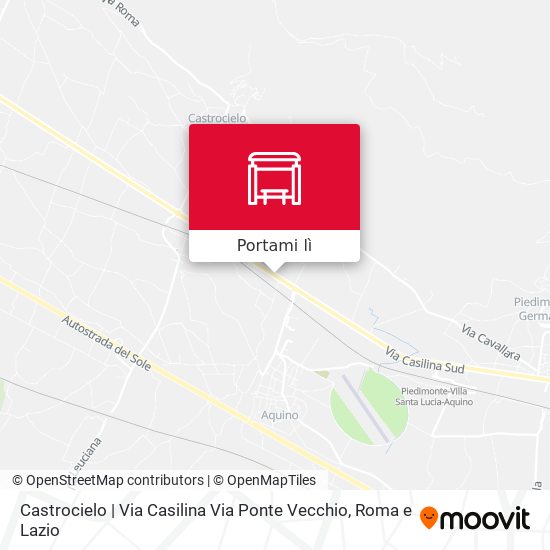 Mappa Castrocielo | Via Casilina Via Ponte Vecchio