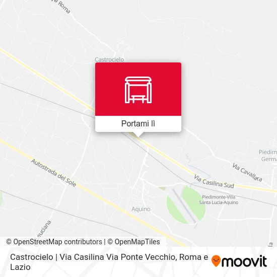 Mappa Castrocielo | Via Casilina Via Ponte Vecchio
