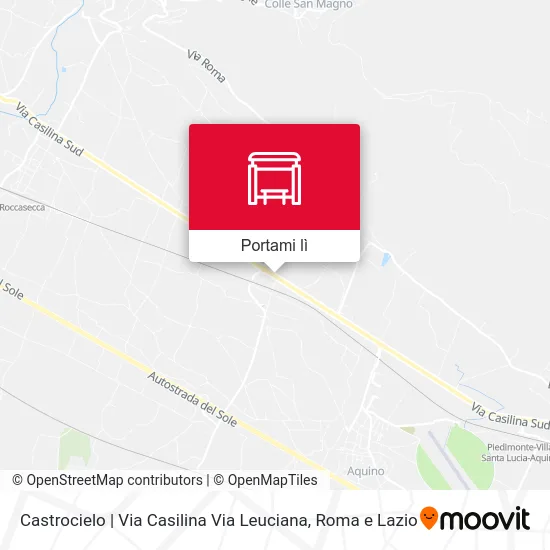 Mappa Castrocielo | Via Casilina Via Leuciana