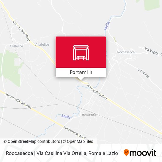 Mappa Roccasecca | Via Casilina Via Ortella