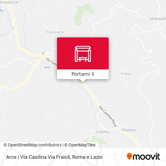 Mappa Arce | Via Casilina Via Fraioli