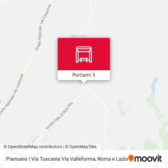 Mappa Piansano | Via Tuscania Via Valleforma