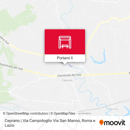 Mappa Ceprano | Via Campidoglio Via San Manno