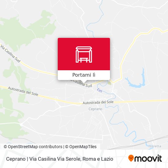 Mappa Ceprano | Via Casilina Via Serole