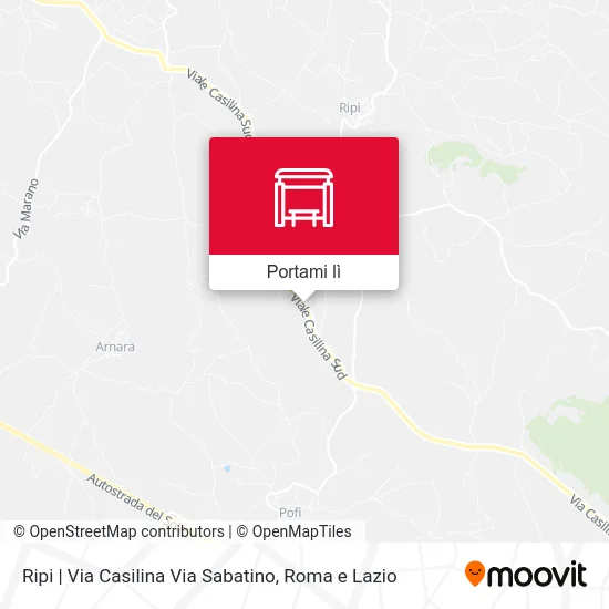 Mappa Ripi | Via Casilina Via Sabatino