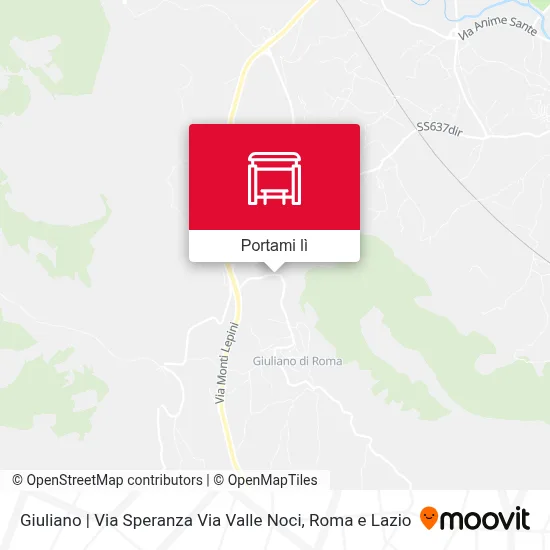 Mappa Giuliano | Via Speranza Via Valle Noci