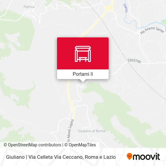 Mappa Giuliano | Via Celleta Via Ceccano