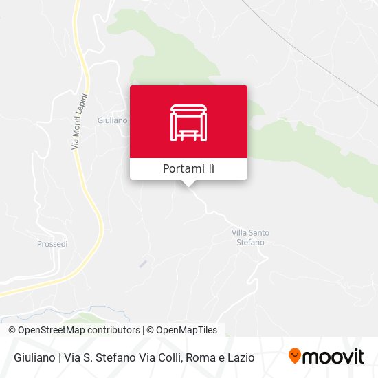 Mappa Giuliano | Via S. Stefano Via Colli