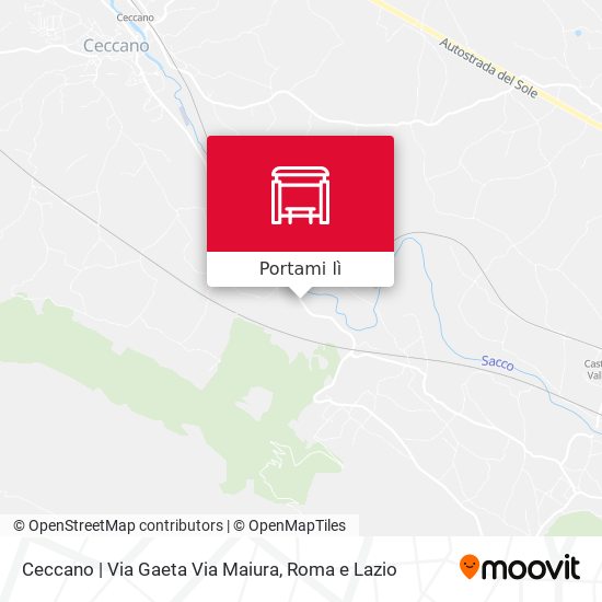 Mappa Ceccano | Via Gaeta Via Maiura