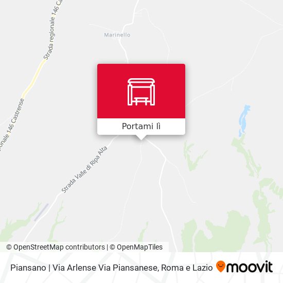 Mappa Piansano | Via Arlense Via Piansanese