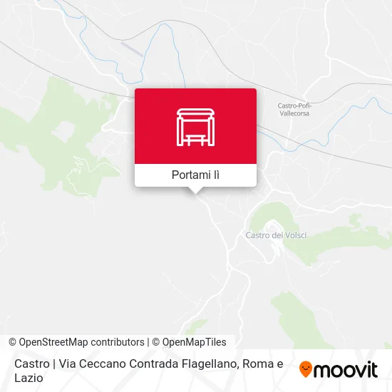 Mappa Castro | Via Ceccano Contrada Flagellano