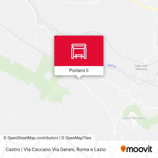 Mappa Castro | Via Ceccano Via Gerani