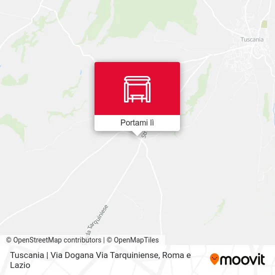 Mappa Tuscania | Via Dogana Via Tarquiniense