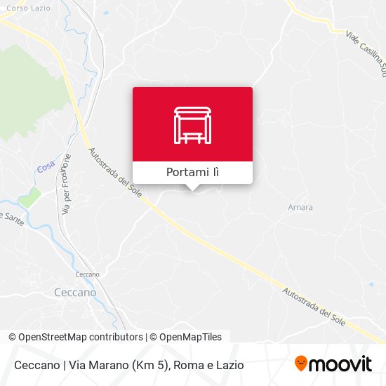 Mappa Ceccano | Via Marano (Km 5)