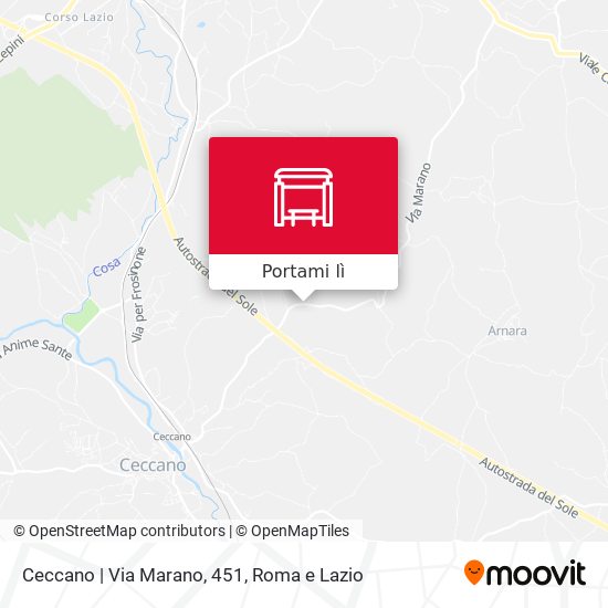 Mappa Ceccano | Via Marano, 451