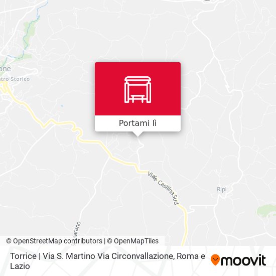 Mappa Torrice | Via S. Martino Via Circonvallazione