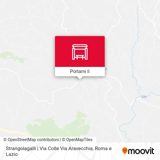 Mappa Strangolagalli | Via Colle Via Aravecchia