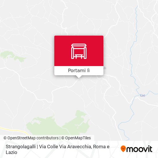 Mappa Strangolagalli | Via Colle Via Aravecchia