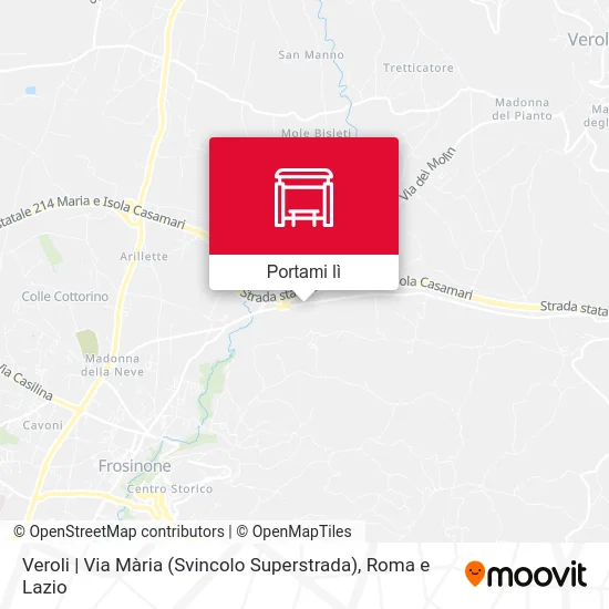 Mappa Veroli | Via Mària (Svincolo Superstrada)