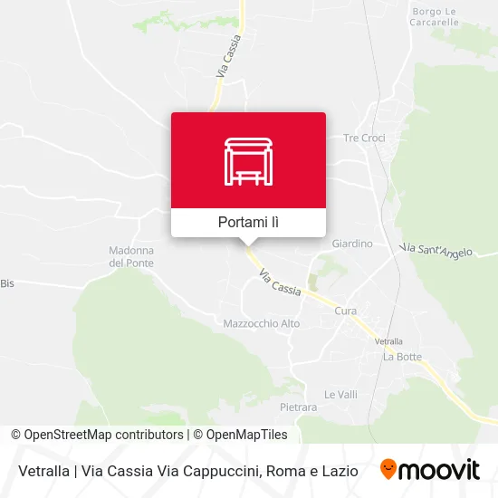 Mappa Vetralla | Via Cassia Via Cappuccini