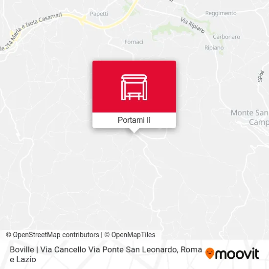 Mappa Boville | Via Cancello Via Ponte San Leonardo