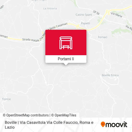Mappa Boville | Via Casavitola Via Colle Fauccio