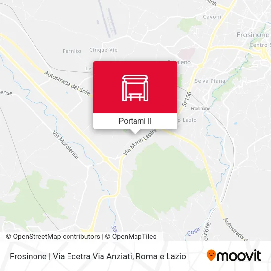 Mappa Frosinone | Via Ecetra Via Anziati