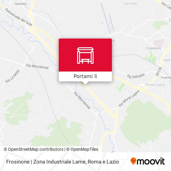 Mappa Frosinone | Zona Industriale Lame