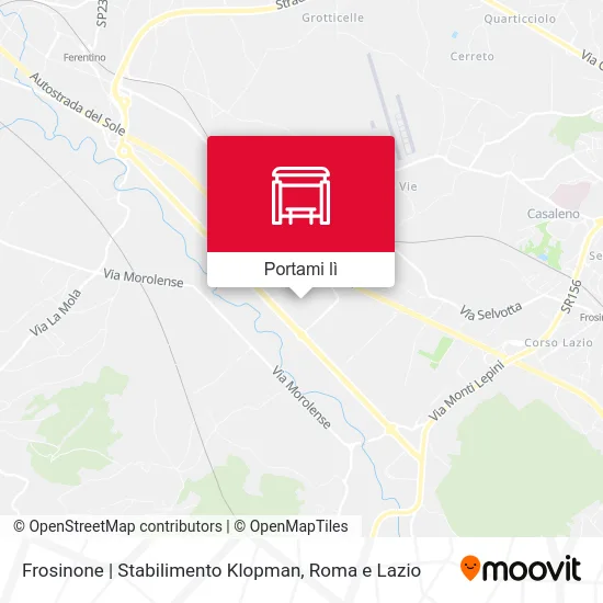 Mappa Frosinone | Stabilimento Klopman