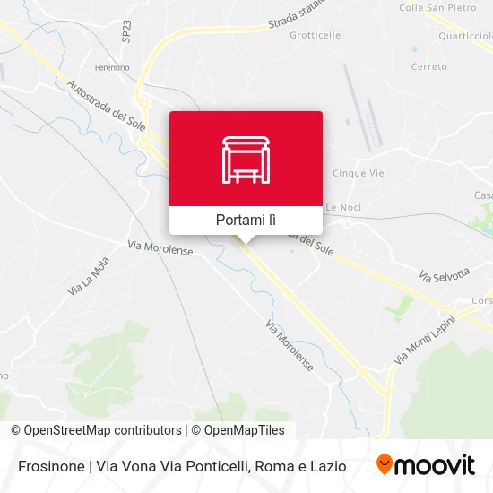 Mappa Frosinone | Via Vona Via Ponticelli