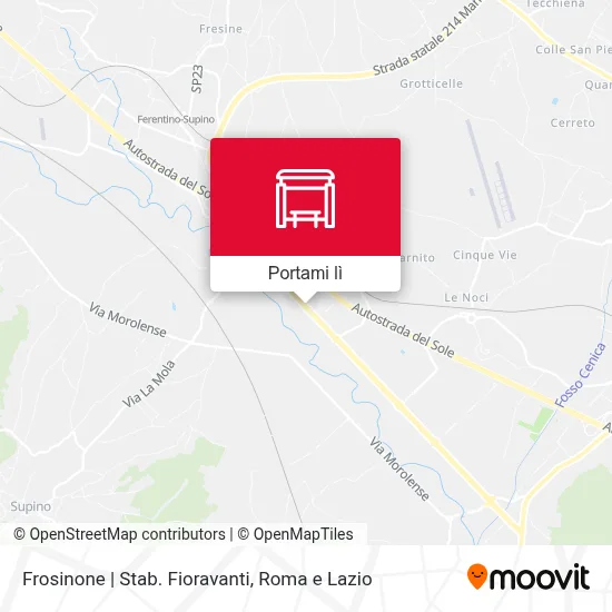 Mappa Frosinone | Stab. Fioravanti