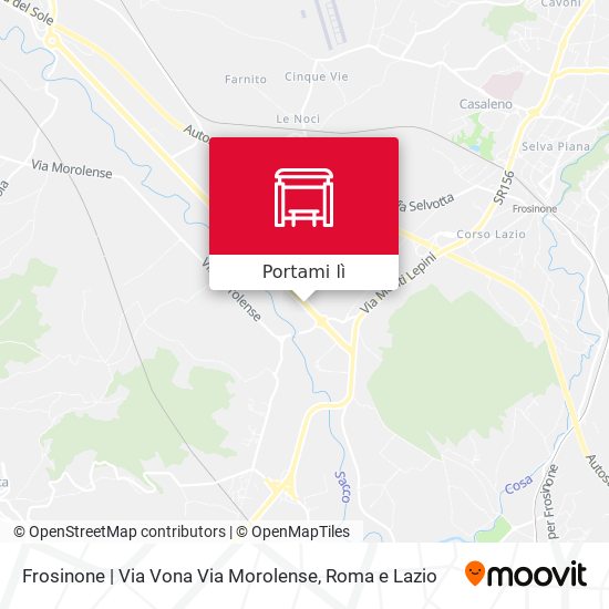 Mappa Frosinone | Via Vona Via Morolense